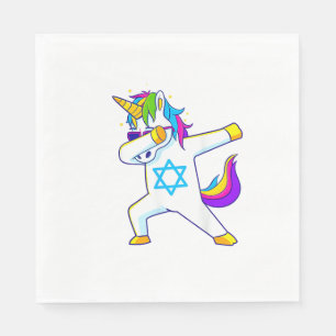 Dabbing Unicorn Hanukkah Jewish Dancing Chanukah K Napkins