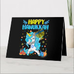 Dabbing Unicorn Happy Hanukkah Jewish Chanukah Kid Card<br><div class="desc">Dabbing, Unicorn, Happy, Hanukkah, Jewish, Chanukah, Kids64</div>