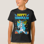 Dabbing Unicorn Happy Hanukkah Jewish Chanukah Kid T-Shirt<br><div class="desc">Dabbing, Unicorn, Happy, Hanukkah, Jewish, Chanukah, Kids64</div>