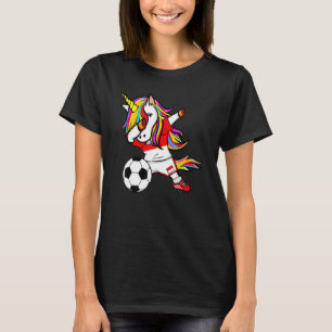 Dabbing Unicorn Indonesia Football Indonesian Fla T-Shirt