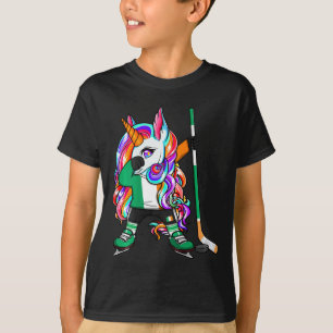 Dabbing Unicorn Ireland Ice Hockey Fans Jersey Win T-Shirt