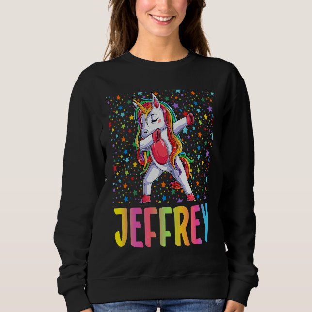 Dabbing Unicorn Jeffrey Sweatshirt (Front)