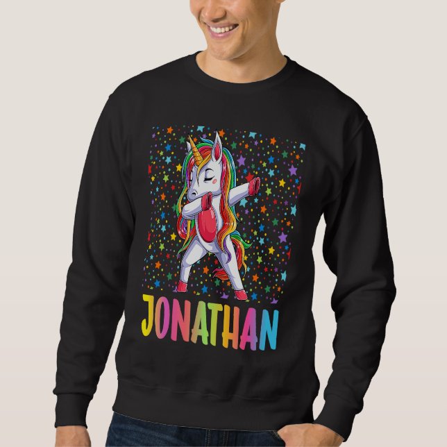 Dabbing Unicorn Jonathan Sweatshirt (Front)