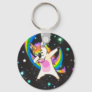 Dabbing Unicorn Keychain
