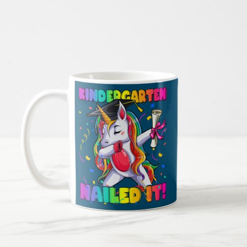 Dabbing Unicorn Kindergarten Graduation Last Day Coffee Mug