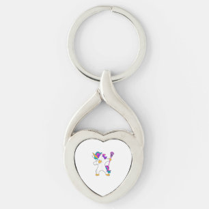Dabbing Unicorn Lacrosse LAX Shirt Funny Tee Gift Keychain
