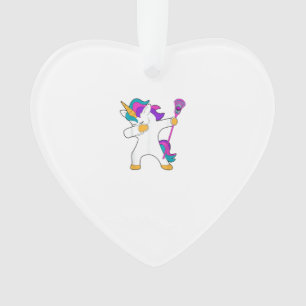 Dabbing Unicorn Lacrosse LAX Shirt Funny Tee Gift Ornament
