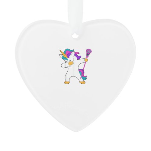 Dabbing Unicorn Lacrosse LAX Shirt Funny Tee Gift  Ornament