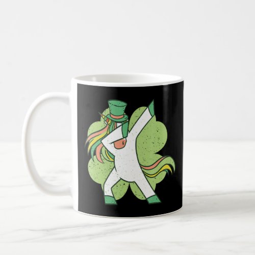 Dabbing Unicorn Leprechaun St  Patricks Day Cute  Coffee Mug