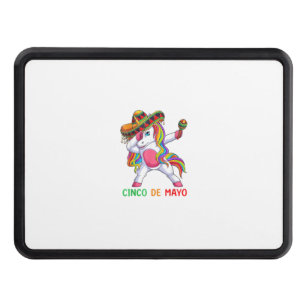 Dabbing Unicorn Let's Fiesta Cinco de Mayo Kids Gi Hitch Cover