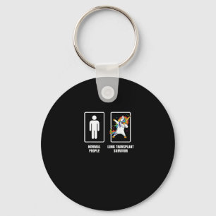 Dabbing Unicorn Lung Transplant Survivor Organ Rec Keychain