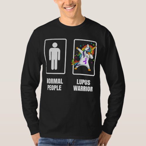 Dabbing Unicorn Lupus Warrior Survivor Awareness G T_Shirt