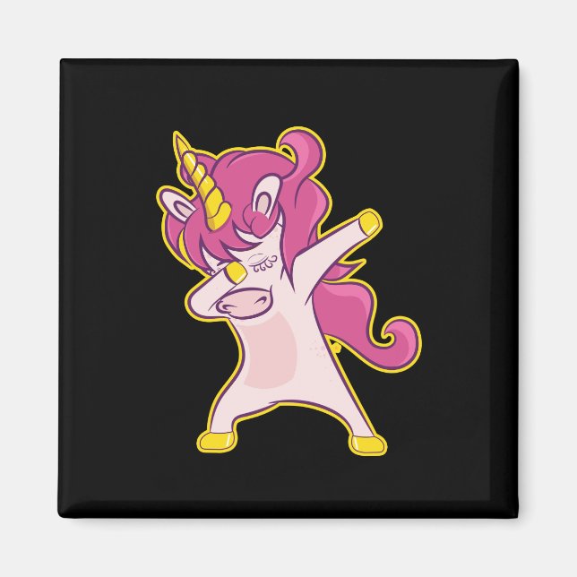 Dabbing Unicorn Magnet (Front)
