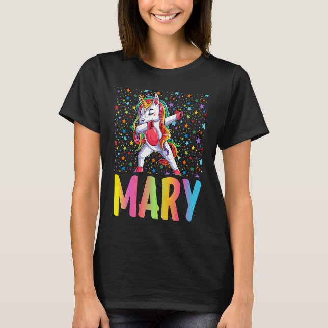 Dabbing Unicorn Mary T-Shirt (Front)