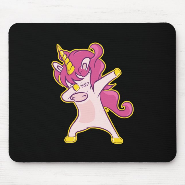 Dabbing Unicorn Mouse Pad (Front)