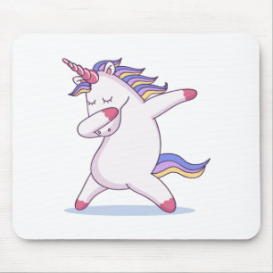 Dabbing Unicorn Mouse Pad