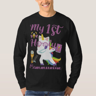 Dabbing Unicorn My First Holy Communion T-Shirt