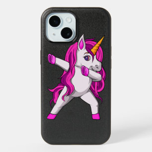 Dabbing Unicorn Mythical Funny Rainbow Teens Kids iPhone 15 Case