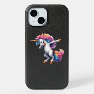 Dabbing Unicorn Mythical Funny Rainbow Teens Kids iPhone 15 Case