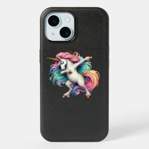 Dabbing Unicorn Mythical Funny Rainbow Teens Kids iPhone 15 Case