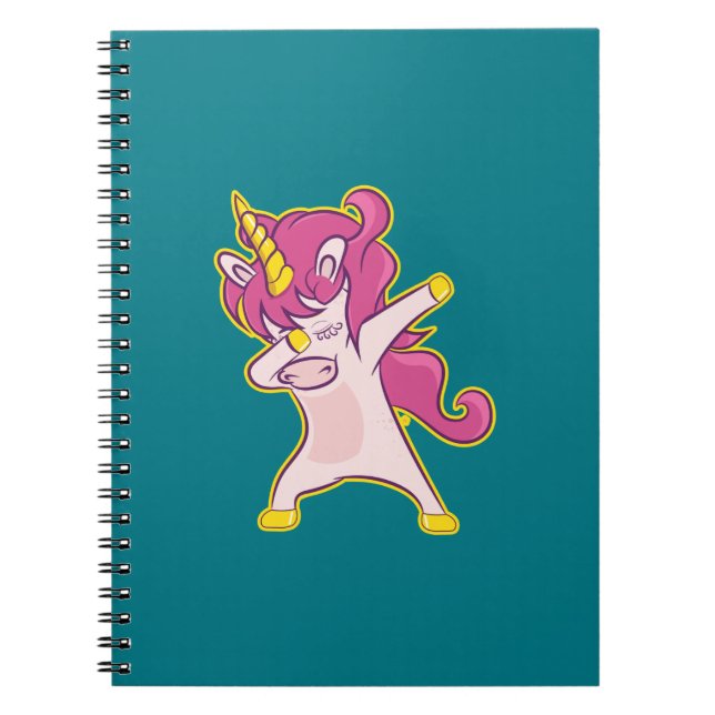 Dabbing Unicorn Notebook (Front)