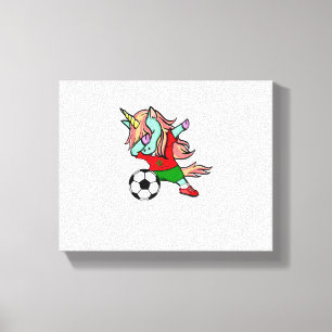 Dabbing Unicorn Oktoberfest Dirndl Bavarian Costum Canvas Print