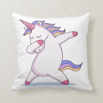 Dabbing Unicorn Pillow by Unprecedented at Zazzle