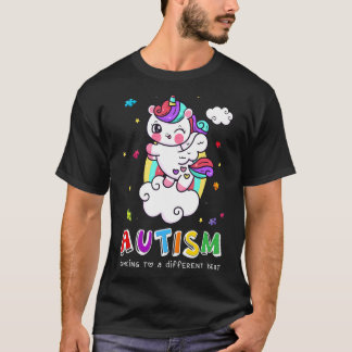 Dabbing Unicorn Puzzle Piece Boy Toddler Kid Autis T-Shirt