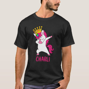 Dabbing Unicorn Queen Personalised CHARLI T-Shirt