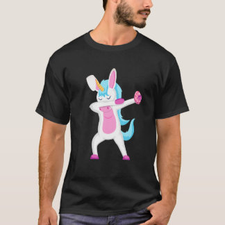 Dabbing Unicorn Rabbit Easter Day Eggs Dab Boys Gi T-Shirt