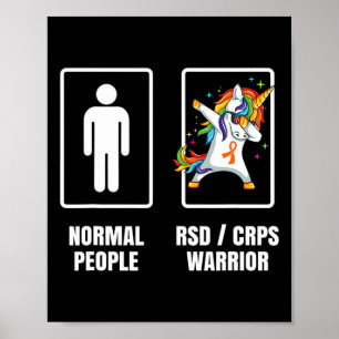 Dabbing Unicorn Rsd Crps Warrior Survivor Get Well Poster