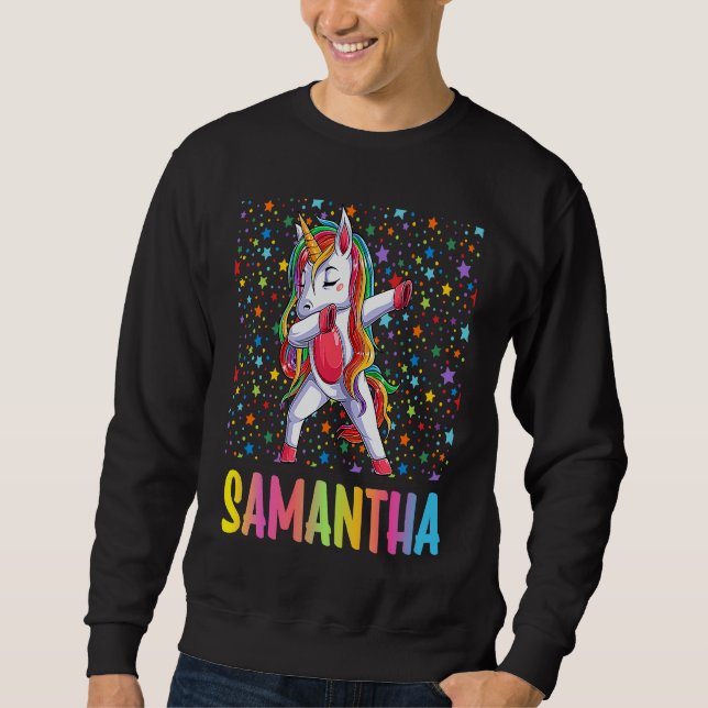 Dabbing Unicorn Samantha Sweatshirt (Front)