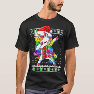 Dabbing Unicorn Santa Sweater Christmas Ugly Kids