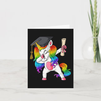 Dabbing Unicorn School Graduation Dab Girls Kids T Card