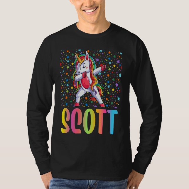 Dabbing Unicorn Scott T-Shirt (Front)