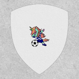 Dabbing Unicorn Soccer Greece Jersey Shirt Greek F Patch