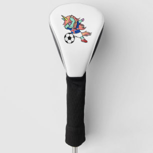 Dabbing Unicorn Soccer Iceland Jersey Icelandic Fo Golf Head Cover