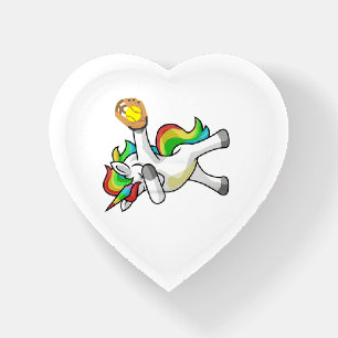 Dabbing Unicorn Softball Player Funny Dab Dance Ra Paperweight