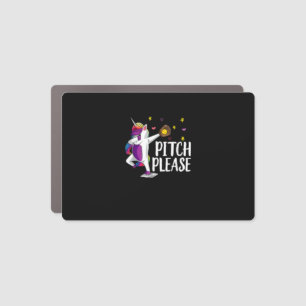 Dabbing Unicorn Softball T Shirt Dab Soft Ball Gea Car Magnet