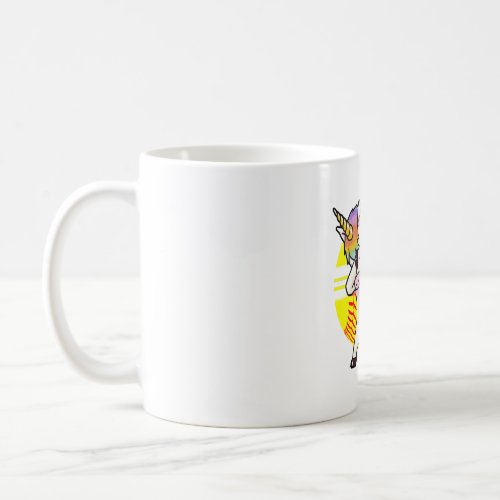 Dabbing Unicorn Softball T Shirt Funny Dab Gift Coffee Mug