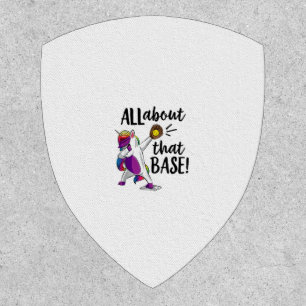 Dabbing Unicorn Softball T-Shirt Girls Soft Ball G Patch