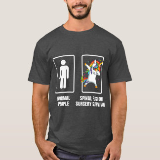Dabbing Unicorn Spinal Fusion Surgery Survivor T-Shirt