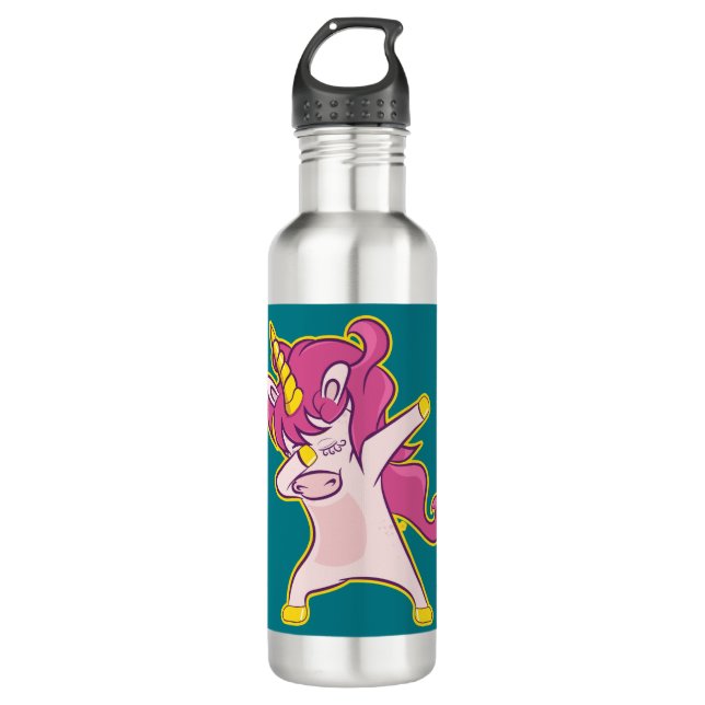 Dabbing Unicorn Stainless Steel Water Bottle (Front)