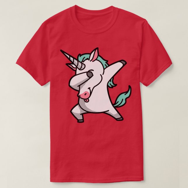 Dabbing Unicorn T-Shirt (Design Front)