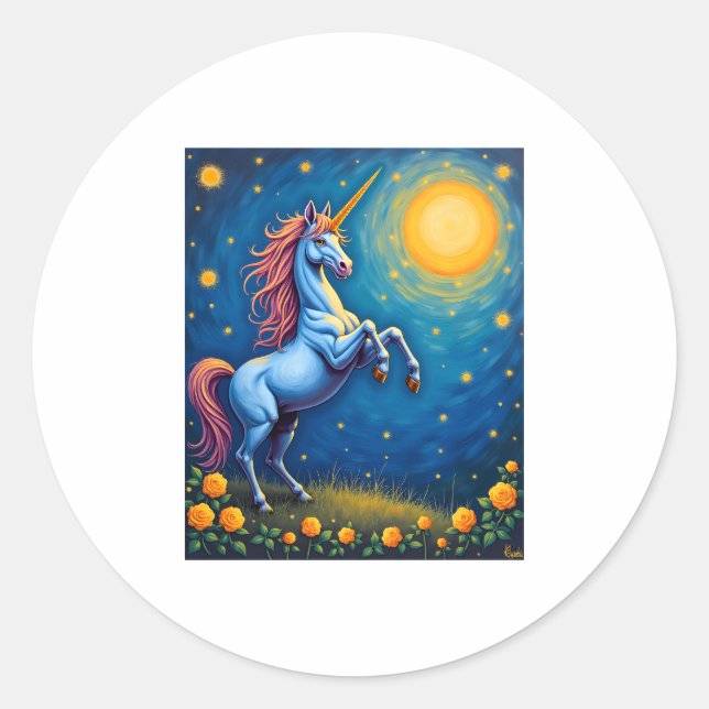 Dabbing Unicorn T Shirt - Funny Dab Dance Rainbow  Classic Round Sticker (Front)