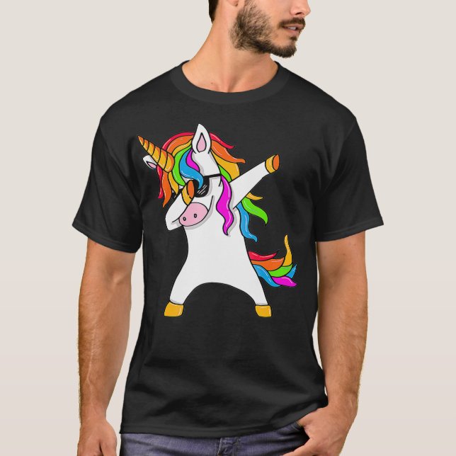 Dabbing Unicorn  - Unicorn Dab  - Unicorn Gift T-Shirt (Front)