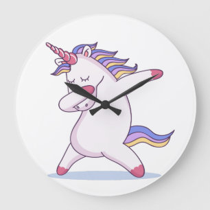 Dabbing Unicorn Wall Clock