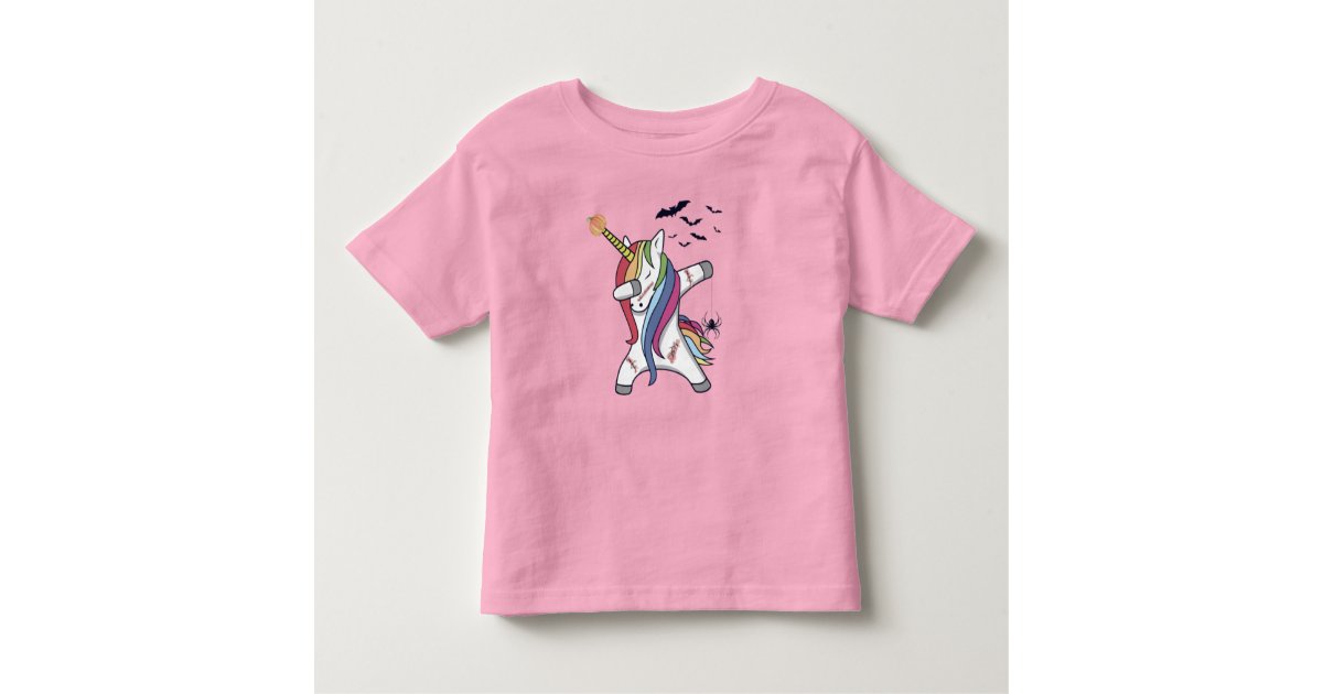 Dabbing Unicorn Watercolor Halloween Costume Toddler T Shirt Zazzle Com
