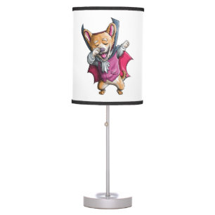 Dabbing Vampire Corgi Cute Halloween Corgi Funny Table Lamp