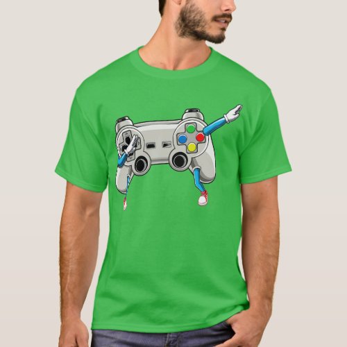 Dabbing video game controller Gamer dab for kids T_Shirt